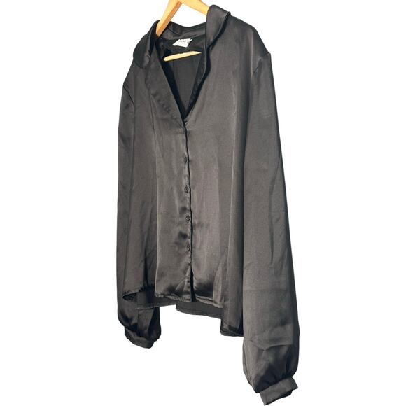 Flounce London Black Satin Blouse US 18 Elegant
Button Down - Picture 2 of 5
